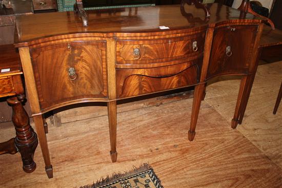 Mahogany bow front sideboard